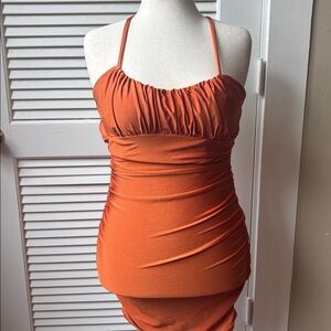 Dress forum boutique orange fitted mini dress